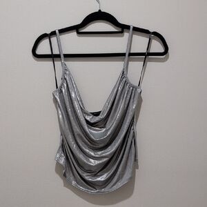Forever 21 Metallic Silver Camisole